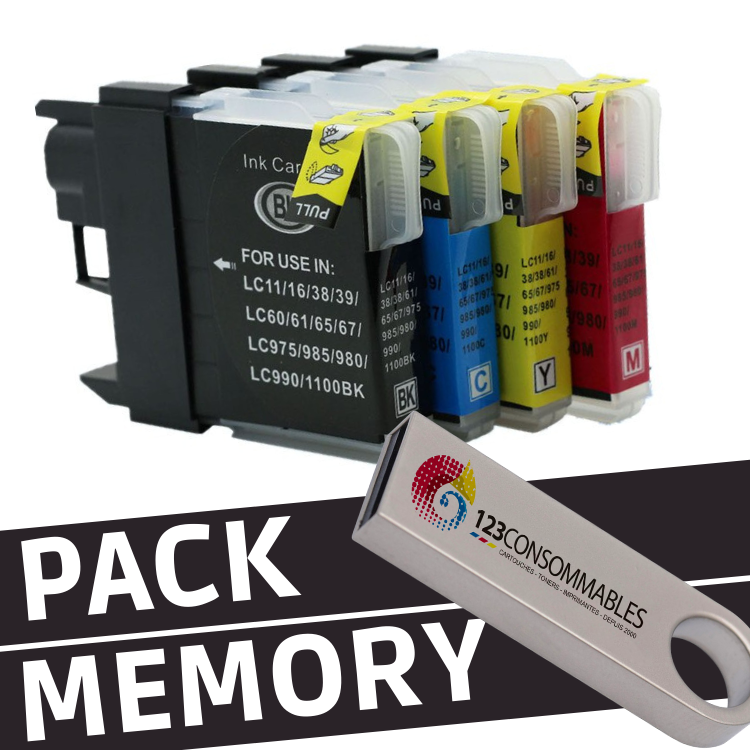 Pack Memory LC980 (4 cartouches + Clé USB 32 GO)